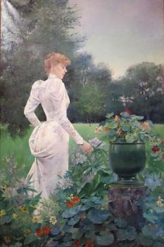 Louise Abbema : In the flowers